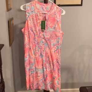 Sleeveless Lily Pulitzer linen dress